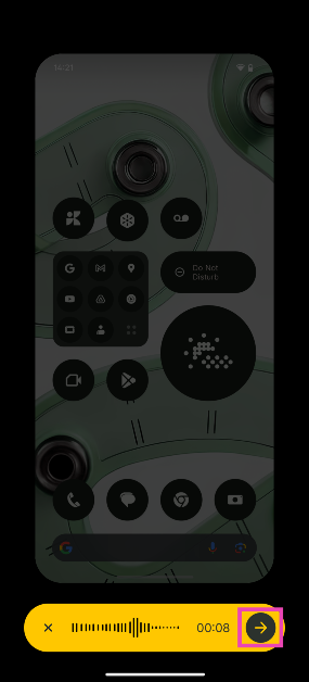 Step 7: Press the arrow icon to save the screenshot in the Essential space. How to Use the Essential Key on Your Nothing Phone (3a)