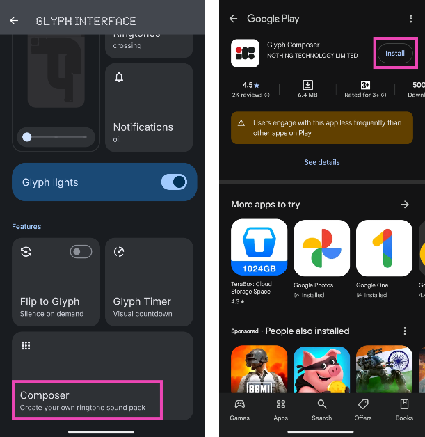Step 2: Tap on Composer. If you’re using it for the first time, install the app from the Play Store.