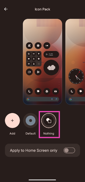 Step 4: Select Nothing. How to hide the app labels from your Nothing Phone’s home screen?