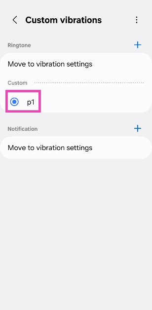 Step 10: Tap the checkbox next to the pattern you just created.