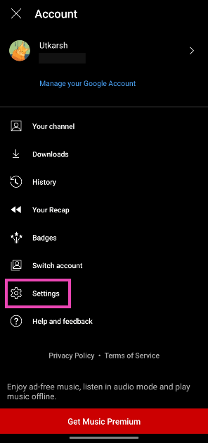 Step 2: Tap your profile picture and select Settings. How to delete your YouTube Music history?