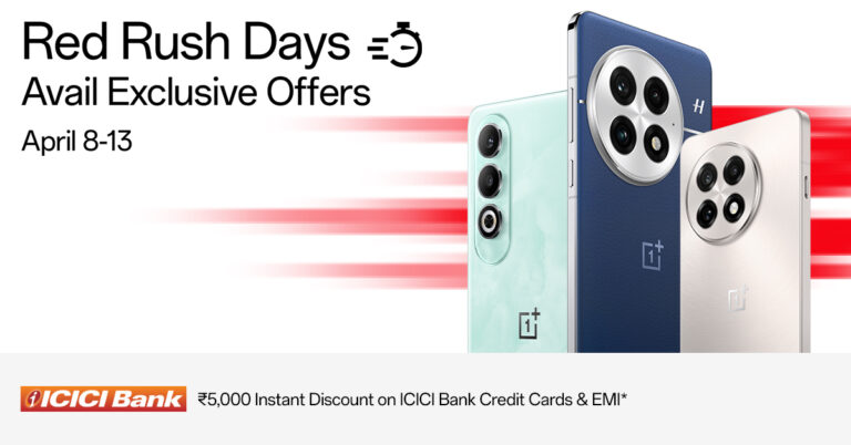 OnePlus kicked off Red Rush Days Sale, offering exciting deals on OnePlus devices