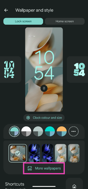 Step 3: Tap on More wallpapers.