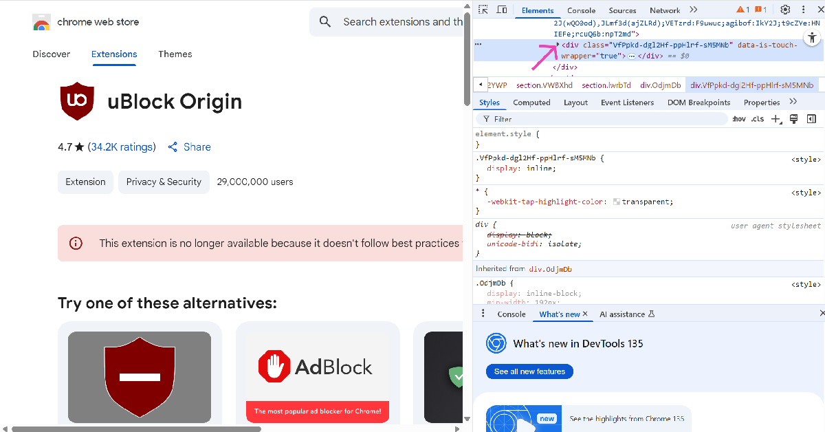 Step 3: Click the arrow icon next to the highlighted text. How to Bypass YouTube’s AdBlock Detection