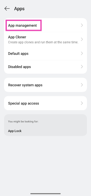 Step 2: Tap on App management. 5 ways to stop an Android app from running in the background