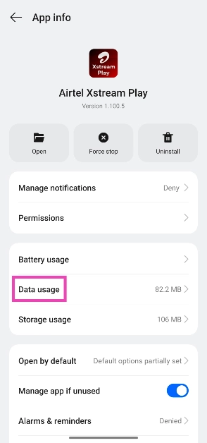 Step 4: Tap on Data usage. 5 ways to stop an Android app from running in the background