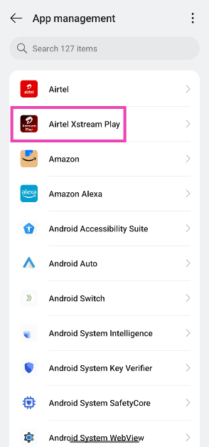 Step 4: Select an app.