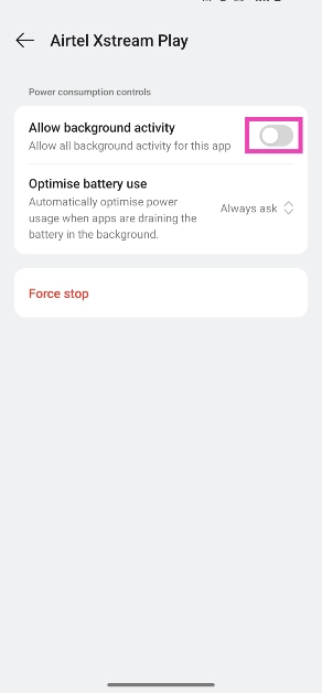 Step 5: Turn off the toggle switch next to Allow background activity. 5 ways to stop an Android app from running in the background