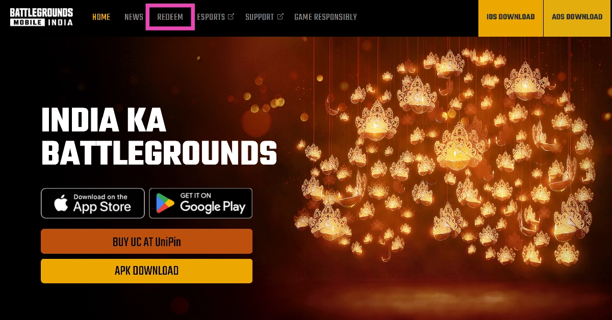 Step 2: Click on the Redeem section.