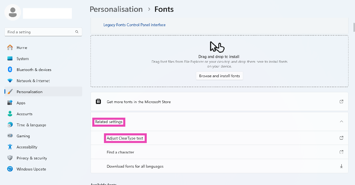 Step 3: Expand the Related settings menu.