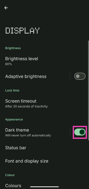 Step 3: Turn on the toggle switch next to Dark theme. How to enable dark mode in Google Photos (Web and Mobile)