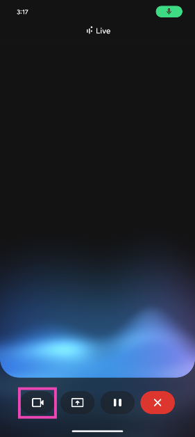Step 3: Hit the video camera icon in the bottom left corner of the screen.