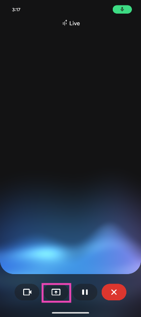 Step 3: Tap the icon with the box and upward arrow.