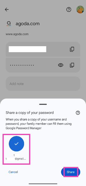 Step 8: Select a contact.