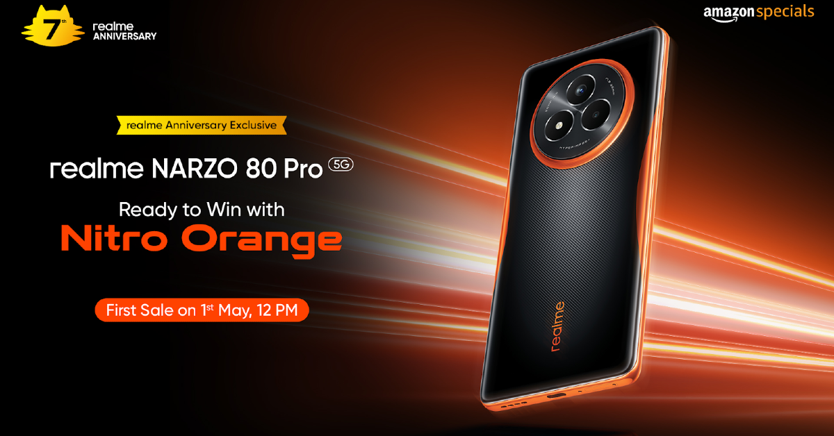 Realme Narzo 80 Pro 5G Nitro Orange colour variant