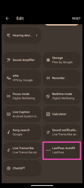 Step 3: Long-press on the autofill tile for your password manager and drag it to your preferred spot. Top 6 ways to fix ‘Password autofill not working’ on Android