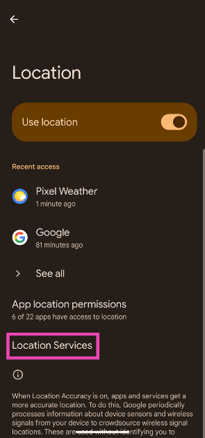 Step 2: Tap on Location Services. Weather app not showing the correct location? Here are 4 fixes