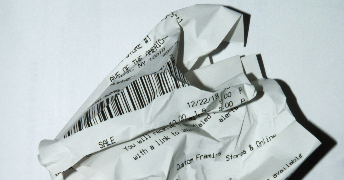 Check the bills or the receipt