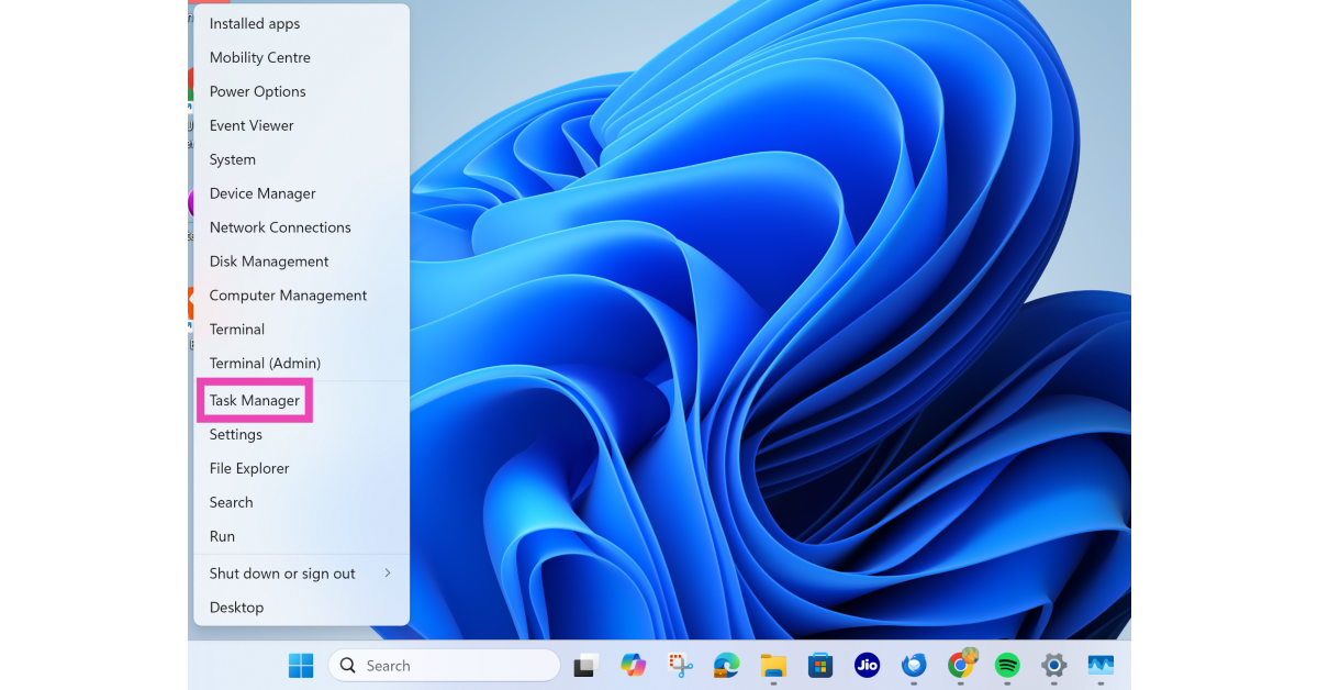 Step 1: Right-click the Windows icon on the taskbar and select Task Manager. How to disable Microsoft Edge on your Windows 11 PC