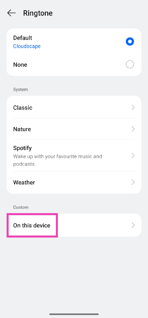 Step 5: Tap on On this device.