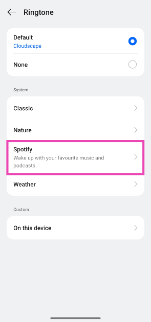 Step 5: Tap on Spotify. 2 ways to set a song as an alarm tone on Android