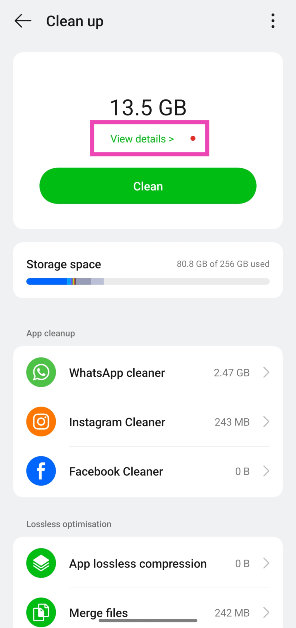 Step 3: Let the app scan the junk on your phone.