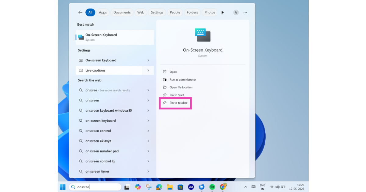 Step 2: Select Pin to taskbar.