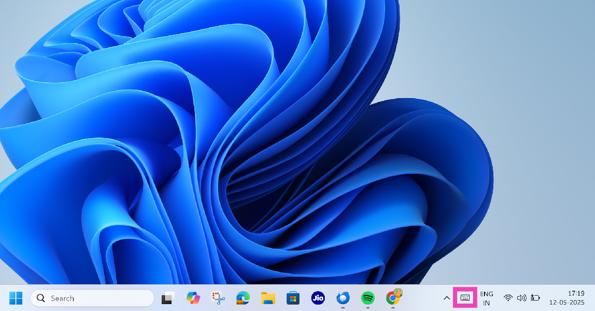 Step 4: Click the keyboard icon in the right corner of the taskbar. How to Enable the On-screen Keyboard on Windows 11: Top 3 Ways
