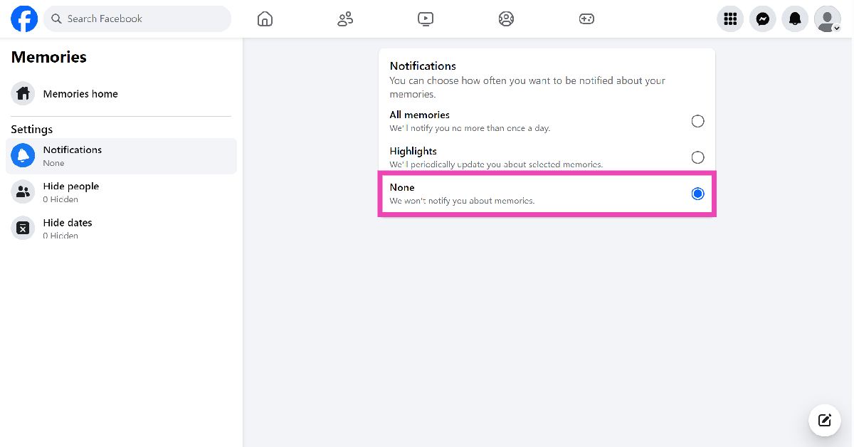 Step 5: Select Off. 