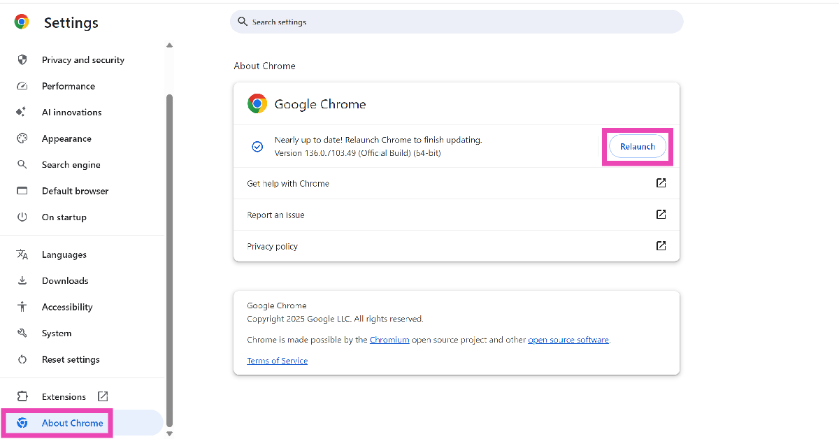 Step 3: Click on About Chrome in the sidebar. How To Protect Your Facebook Account Against Cyber Attacks