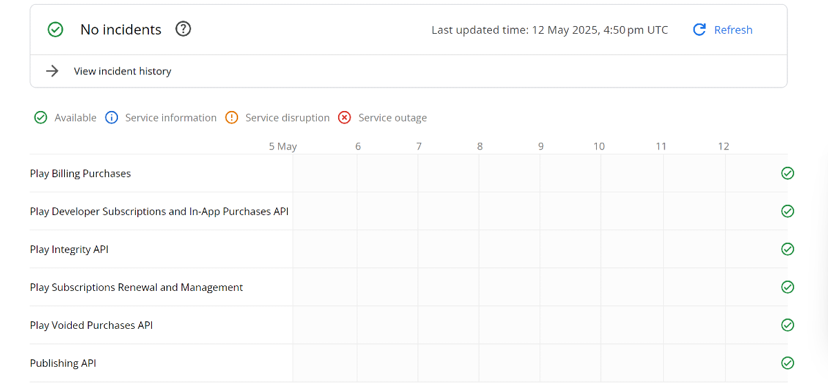 Check Google Play Store’s servers