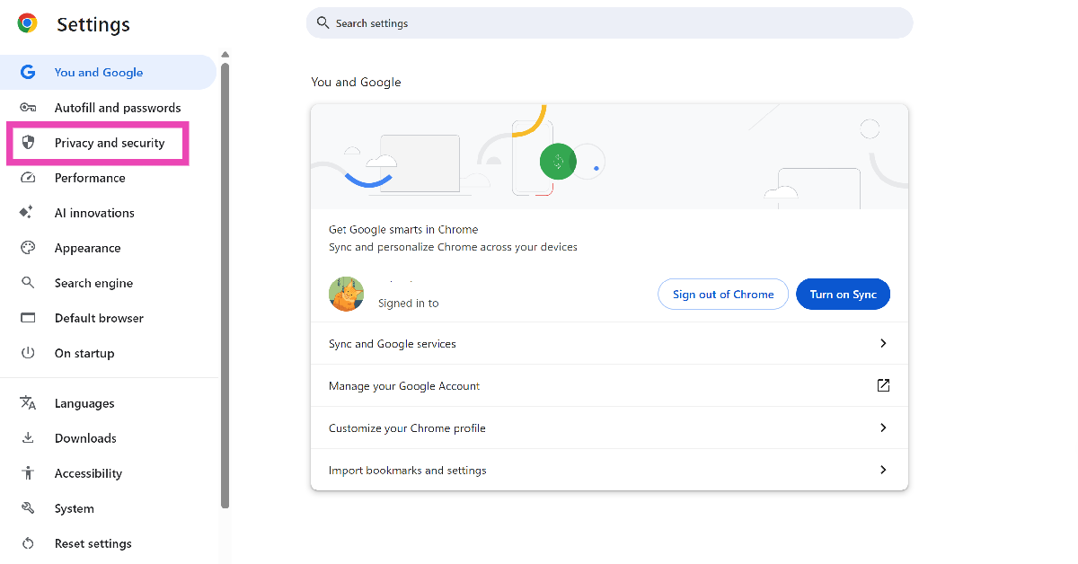 Step 2: Select Autofill and passwords from the sidebar.