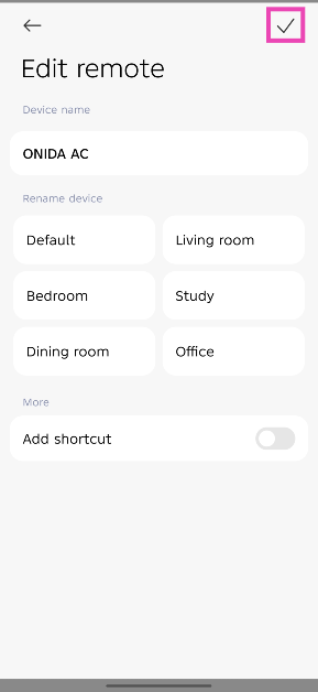 Step 6: If the device carries out the action mentioned on the screen, move on to the next step. Otherwise, repeat the process with another button.
