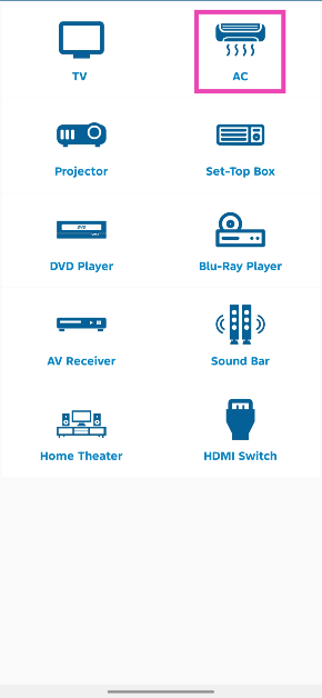 Step 3: Select an appliance or device from the list.