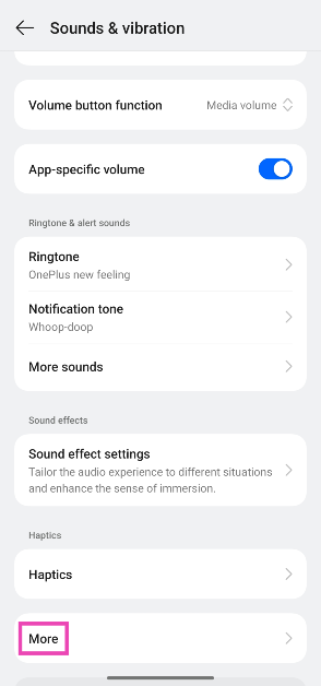 Step 2: Scroll down and tap on More.