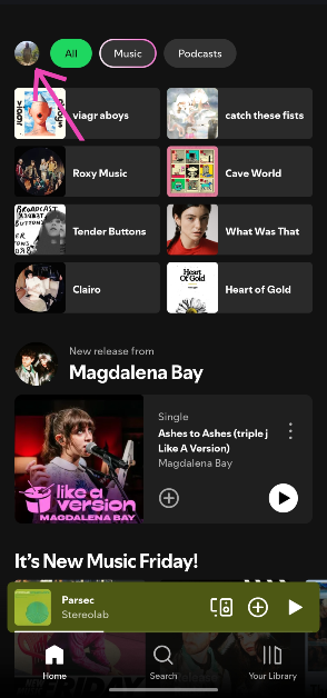 Step 2: Tap your profile picture in the top-right corner of the screen.