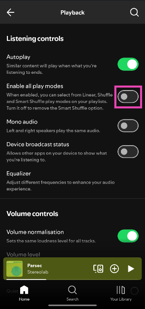 Step 4: Tap on Playback. How to Disable Smart Shuffle on Spotify