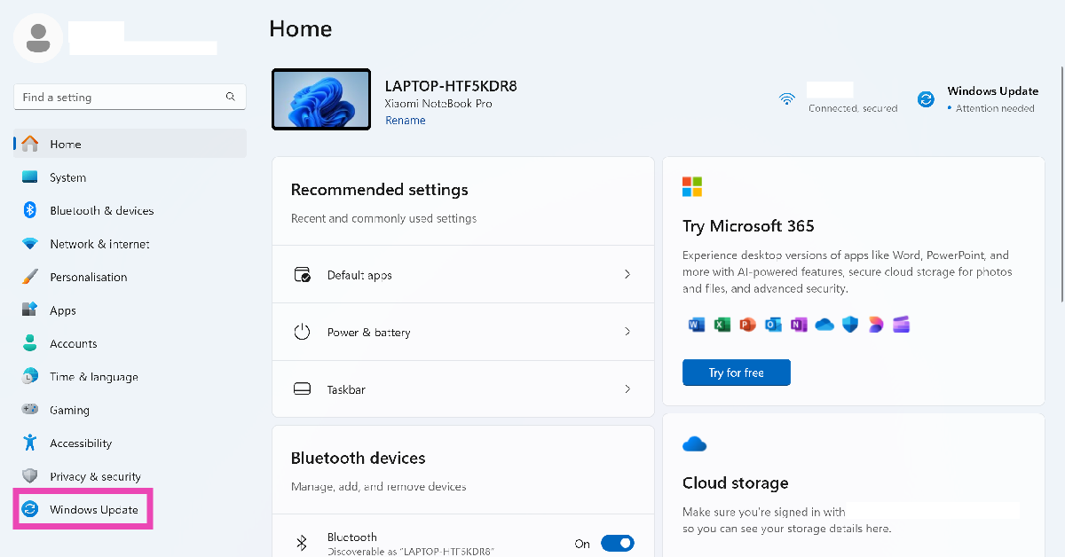 Step 1: Go to Settings and select Windows Update from the sidebar.