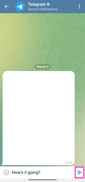 Step 2: Type a message and long-press the send icon.