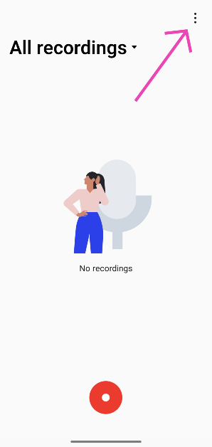 Step 2: Hit the ellipses in the top right corner of the phone. How to record high-quality audio on your Android smartphone?