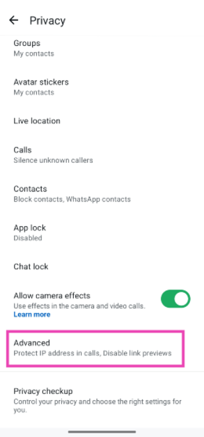 Step 4: Scroll down and tap on Advanced. How To Stay Safe From Cyber Attacks on WhatsApp: Top 7 Ways
