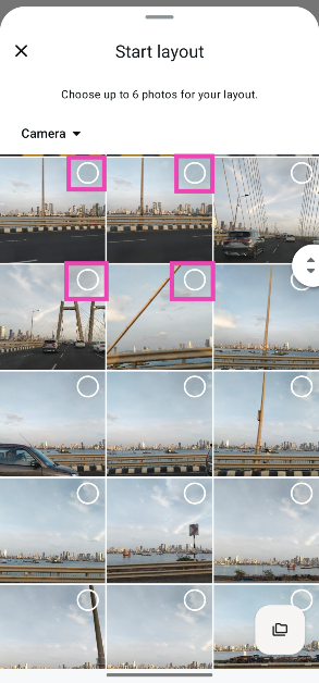 Step 5: Select 2-6 images from your phone’s library.