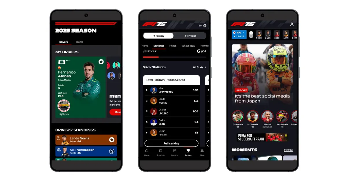 Formula 1 app update