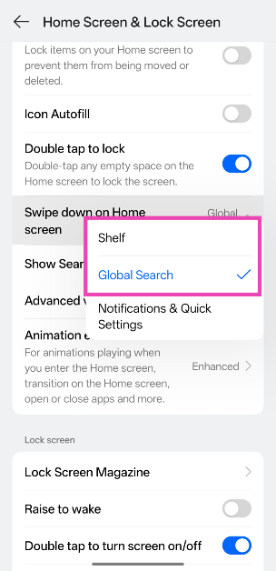 Step 9: Select Shelf or Global Search.