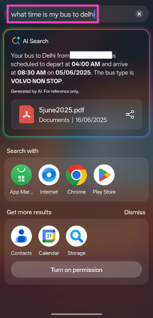 Step 11: Go to the home screen and swipe down or tap the search button, depending on the choice you made in the previous steps.