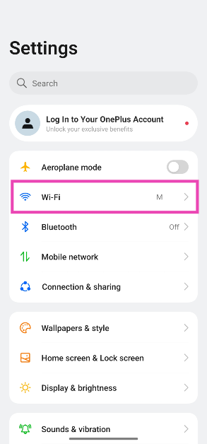 Step 1: Go to Settings and tap on WiFi.