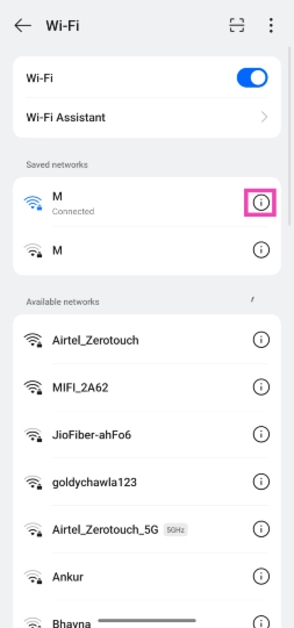 Step 2: Hit the i icon next to the connected network. 6 ways to clear or flush DNS cache on Android