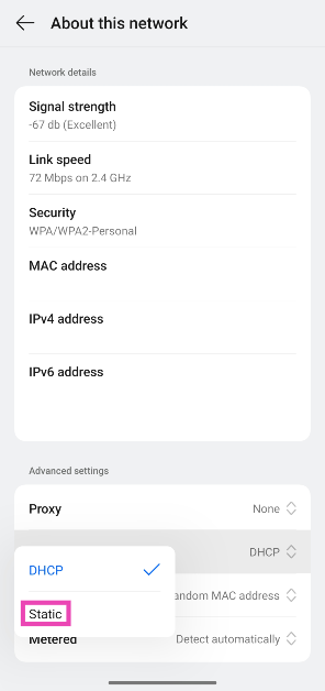 Step 4: Select Static. 6 ways to clear or flush DNS cache on Android