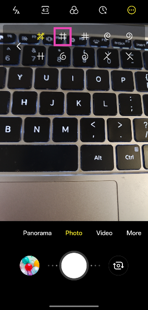 Step 4: Tap on Grid.