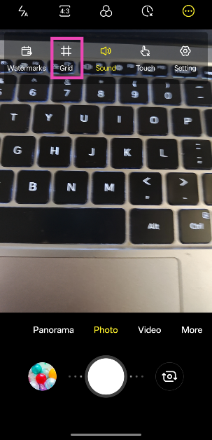 Step 4: Tap on Grid.